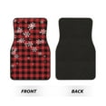 thumbnail image 2 of Yiaed Red Buffalo Plaid Print Carpet Floor Mats for Cars, Auto Accessories Front & Rear Car Floor Mats Car Floor Foot Mat Sets of 4 Pieces, 2 of 7