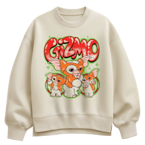 Gremlins - Gizmo Graffiti - Women's Oversized Fleece Crew Sweatshirt