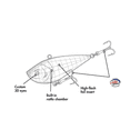 thumbnail image 3 of Ozark Trail Lipless Crankbait Fishing Lure Black Shad, 3 of 7