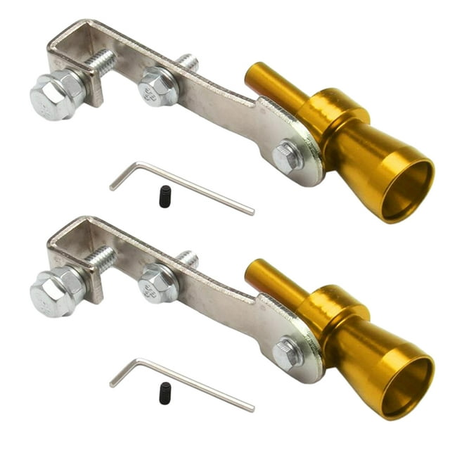 Maytalsory 2 X Valve de Voiture Anti-Bruit avec Sifflet, Embout de Roue, Simulateur de Son Doré, 1 Pce