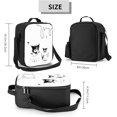 thumbnail image 2 of kuromi Lunch Box Kawaii Ku Romi Large Capacity Lunch Bag For Women Portable Tote Lunch Bag Cute Cartoon Bunny 3d Printed Insulated Bento Lunchbox, 2 of 4