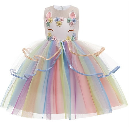 

Kamo Tutu Dreams Unicorn Dress for Girls 2-10Y Halloween Birthday Dance Party Dresses