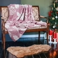 thumbnail image 3 of Christmas Throw Blanket for Couch 60x50,Pink Winter Holiday Festival Cute Xmas Trees Reindeer Snowflake Blankets for Woman,Soft Flannel Fleece Blankets for Home Living Room Bed Chair Decor, 3 of 7