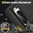 thumbnail image 4 of Allytech for Google Pixel 8 Pro 5G Rugged Case, Military Grade Shockproof Anti-Stain Heavy Duty Hybrid Case with Invisible Kickstand, Soft TPU + Hard PC Phone Case for Google Pixel 8 Pro - Black, 4 of 7
