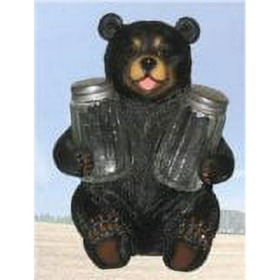 Black Bear Bearly Seasoned Salt & Pepper Shakers Kitchen Decoration Figurine Statue