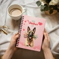 thumbnail image 3 of Happy Valentine's Day Belgian Malinois holding flowers Spiral Bound Journal Sheepdog Dog Lover Gifts 5x7in Spiral Notebook - 3005, 3 of 5