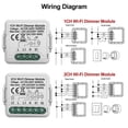 thumbnail image 4 of Tuya Wifi Smart Dimmer Switch Module 10A Support 2 Way Control 1 Gang Compatible for Google Home Alexa Smart Life App, 4 of 5