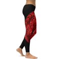 thumbnail image 2 of Red Logo Tool Band Yoga Pants Women High Waisted Tummy Control Non See-Through Elastic Running Workout Yoga Leggings Pants, 2 of 7