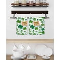 thumbnail image 3 of St. Patrick's Day Kitchen Dish Towels for Drying Dishes Set of 3, Green Lucky Shamrock Leaves Cloud Blue Waffle Weave Microfiber Hand Tea Bathroom Towels Quick Dry & Absorbent Towel 15.7x23.6, 3 of 7