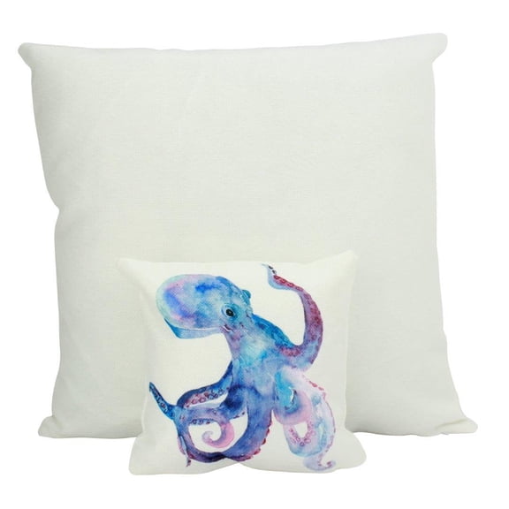 MINI Octopus | Cover and Insert | 8 x 8 | Under the Sea | Throw Pillow | Home Decor | Modern Coastal | Tiny House Decor | Lumbar Pillow