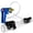 Blue, variant on LeLuv Vibrating Buddy Penis Pump | Blue Maxi Ergonomic Handle | Double-Ended 18 inch Length x 1.75 inch Diameter Cylinder