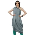 thumbnail image 2 of Moomaya Robe Kurti à une Épaule Imprimée pour Femme, Sans Manches, à Col Bénitier, Style Bohème, Tenue de Soirée de Designer, 2 of 7