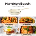 thumbnail image 2 of Hamilton Beach Enameled Cast Iron Fry Pan 8-Inch Cream, Cream Enamel coating, Skillet Pan For Stove top and Oven, Even Heat Distribution, Safe Up to 400 Degrees, Durable, 2 of 7