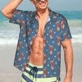 thumbnail image 4 of Uemuo Dachshund Dog Puppy Printed Regular Fit Short Sleeve Casual Hawaiian Shirt for Men,Aloha shirt,Tropical shirt,Floral print shirt,Vacation Beach shirt-XX-Large, 4 of 9