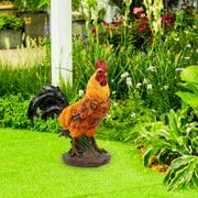 Simulation Garden Statue, Chick Sculpture Crafts Cute Resin for Yard Lawn Decor Small hen