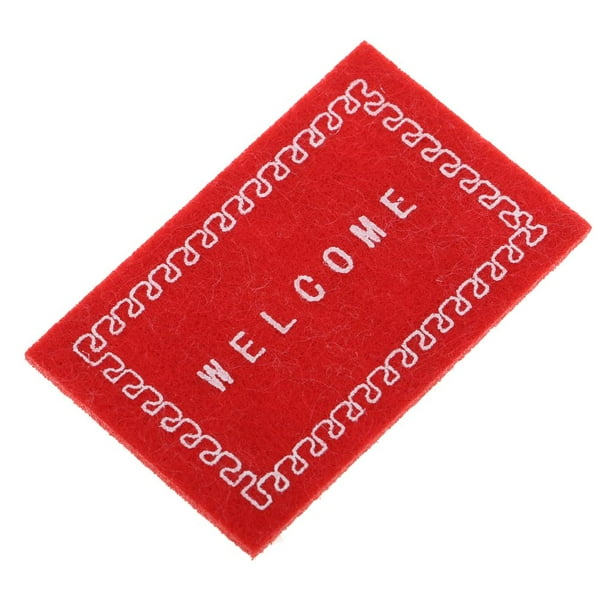 Alfombra de Bienvenida Alfombra de Puerta Delantera Alfombra de Piso para Accesorios de de 1/ rojo, tal se describe Hugo Estera de la casa de muñecas
