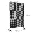 thumbnail image 3 of Outsunny Écran d'Intimité en Métal avec Vis d'Expansion, Séparateur Extérieur, Triangle, 3 of 10