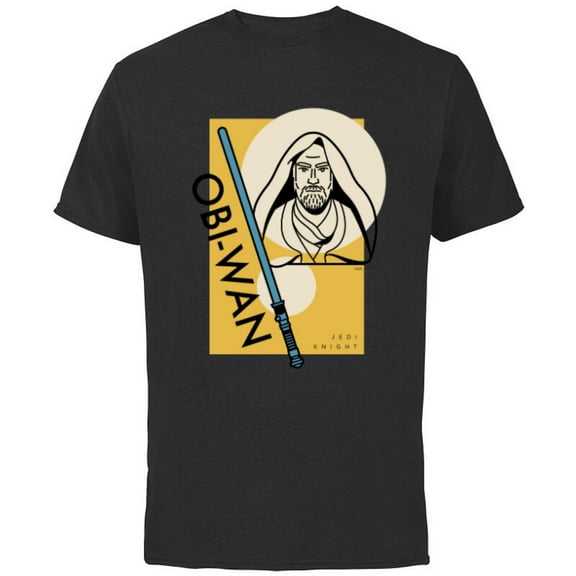 Star Wars Master Obi-Wan Kenobi Jedi Knight - Short Sleeve Cotton T-Shirt for Adults - Customized-Black