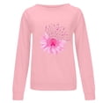 thumbnail image 4 of jsaierl Chandail de Sensibilisation au Cancer du Sein pour Femmes Ruban Rose Manches Longues Hauts Surdimensionnés Col Rond Chandail Rose Hauts d'Octobre d'Automne Chandail à Enfiler Hauts pour Femmes Chic Décontracté, 4 of 4