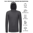 thumbnail image 5 of Little Donkey Andy Men's UPF 50+ Sun Protection Shirt Stretch Lightweight Hoodie for Fishing Running Cycling Size M, 5 of 5
