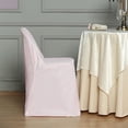 thumbnail image 2 of BalsaCircle 10 Blush Solid Polyester Folding Chair Covers Slipcovers Linens, 2 of 8