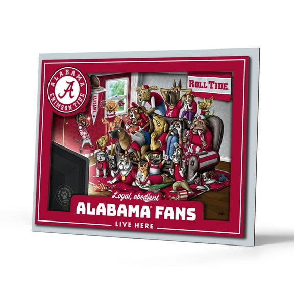 YouTheFan NCAA Alabama Crimson Tide Purebred Fans Wall Art