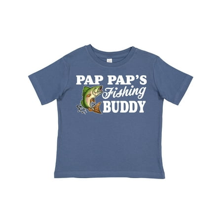 

Inktastic Pap Pap s Fishing Buddy with White Text Boys Toddler T-Shirt
