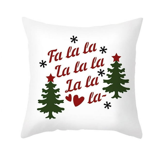 Funda de cojín con estampado de regalo de Navidad, fundas decorativas para cojines de Navidad nostálgicas personalizadas, funda de almohada Natural de Navidad de 45x45cm