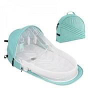 Portable Bassinet For Baby Foldable Baby Bed Travel Sun Protection Mosquito Net Breathable Infant