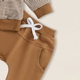 thumbnail image 6 of Xudanell Baby Boy Winter Clothes Toddler Baby Boy Football Outfit Football Embroidery Long Sleeve Crewneck Sweatshirt Pants Set 6 12 18 24 Months 2T 3T, 6 of 7