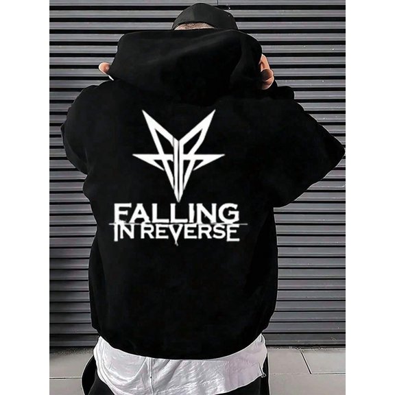 Falling In Reverse Graphic Tee ,Hoodie,Men's Double-Sided Printed Casual And Comfortable Hoodie, Casual And Versatile Coat In Autumn And Winter(1 PC)