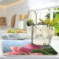 thumbnail image 4 of Iauyy Dish Drying Mat for Kitchen Counter, Super Absorbent & Hanging 16x18 / 18x24 Inch (S/M) with Dewdrops on The Petals, 4 of 8