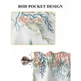 thumbnail image 6 of Marine Life Living Room Curtains 2 Panel, Nautical Underwater Coral Shell Starfish Watercolor Cafe Window Treatment, Farmhouse Bedroom Bathroom Kitchen Curtains Drapes 104"x45", 6 of 6