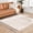 Beige, Dark Brown / Apichu, variant on Hauteloom Apichu Living Room, Bedroom Machine Washable Area Rug - Bohemian, Transitional - High Pile - Peach, Beige - 2' x 2'11"