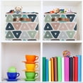 thumbnail image 6 of Coolnut Foldable Storage Bins Colorful Triangle Fabric Storage Baskets Collapsible Decorative Baskets Closet Organizer Bins with PU Handles for Shelves Home Closet Living Room-2Pack Decor Gifts, 6 of 7