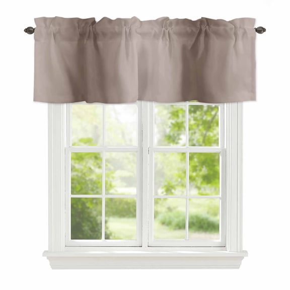 Valance Curtains for Windows Brown Kitchen Curtians Window Treatment Gradient Color Topper Curtain Rod Pocket Valances for Kitchen Bathroom Living Room 60x18in