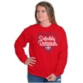 thumbnail image 4 of Definitely Dominican Cute Flag Love Women Crewneck Sweatshirt Brisco Brands S, 4 of 5