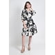 thumbnail image 4 of Vestido camisero con estampado floral Roman Fashion /Juvenil, 2659 (Negro flores) negro G, 4 of 5