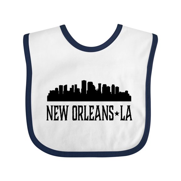 Inktastic New Orleans Louisiana Skyline Boys or Girls Baby Bib