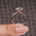 thumbnail image 2 of Cora Jewellery 4CT Oval Moissanite Engagemet Ring For Women, 10K Rose Gold, 10 US, 2 of 6