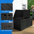 thumbnail image 6 of Dextrus Large Outdoor Deck Box - Spacious, Durable, and Convenient 260 Gallon Large Double-Wall Resin Outdoor Storage Boxes, Lockable & Waterproof,Black, 6 of 7