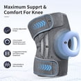 thumbnail image 7 of AOKESI Knee Brace for Women & Men, Adjustable Compression Knee Support with Side Stabilizers & Patella Gel Pad for Knee Pain Relief, ACL MCL Injury Recovery, Black/Gray, L-XXL, 7 of 7