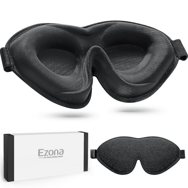 Antifaz para dormir, antifaz para ojos con contorno profundo 3D para dormir para hombres y mujeres y extensión de pestañas, 100% bloqueador de luz y cubierta para ojos, sombra de o