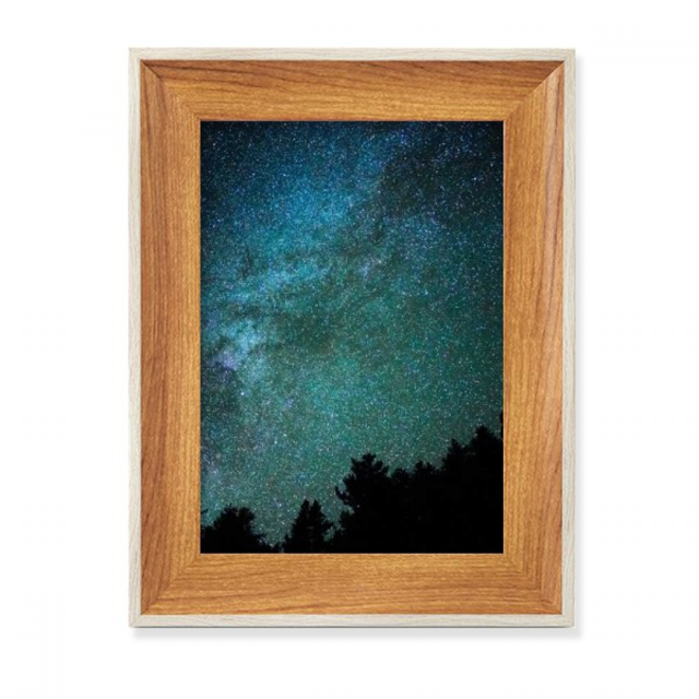 Galaxy Dark Stars Clouds Desktop Wooden Photo Frame Display Picture Art Painting Multiple Sets