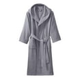 thumbnail image 3 of Shadoumai Women's Shawl Collar Robe, Turkish Terry Cotton Bathrobe,with Regular and Full Length Options, 3 of 3
