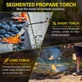 thumbnail image 3 of AOVOX Propane Torch Weed Burner Kit with Hose - Adjustable Flame Control, Empty Torch Only (Fuel Tank Not Included), for Garden Weeding, Roofing & Snow Melting., 3 of 9