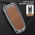 thumbnail image 3 of Zinc alloy+leather Car Key Cover Case Shell For Geely A 3 buttons Atlas Boyue NL3 EX7 SUV GT GC9 Emgrand X7 Borui Accessories, 3 of 15