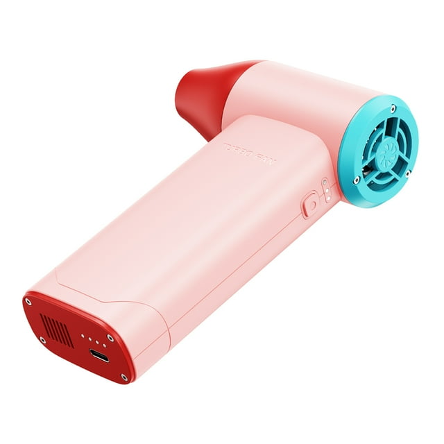 yeacher Pink Portable Turbo Jet Fan with 130,000 RPM High-Speed Brushless Motor, 3-Speed Adjustable, 52m/s Wind Speed, Built-in 3000mAh Rechargeable Battery, Ideal for Cleaning and Dusting