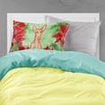 thumbnail image 2 of Pharaoh Hound Poinsettas Fabric Standard Pillowcase, 2 of 2