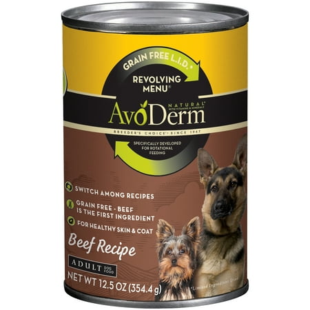 AvoDerm Natural Revolving Beef Recipe, 12.5 oz. Can
